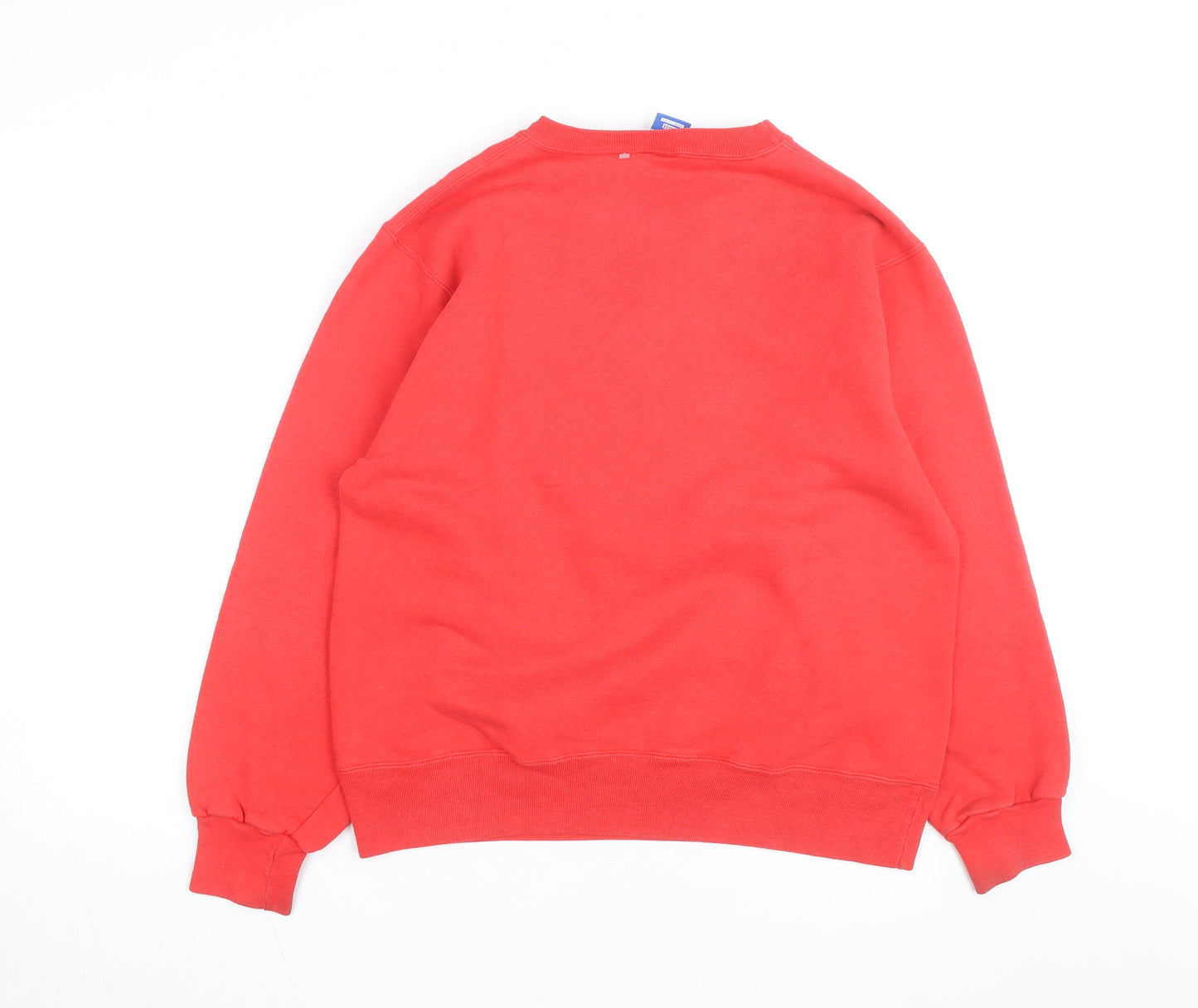 Champion Mens Red Pullover Sweatshirt L Crew Neck Fleece Retro