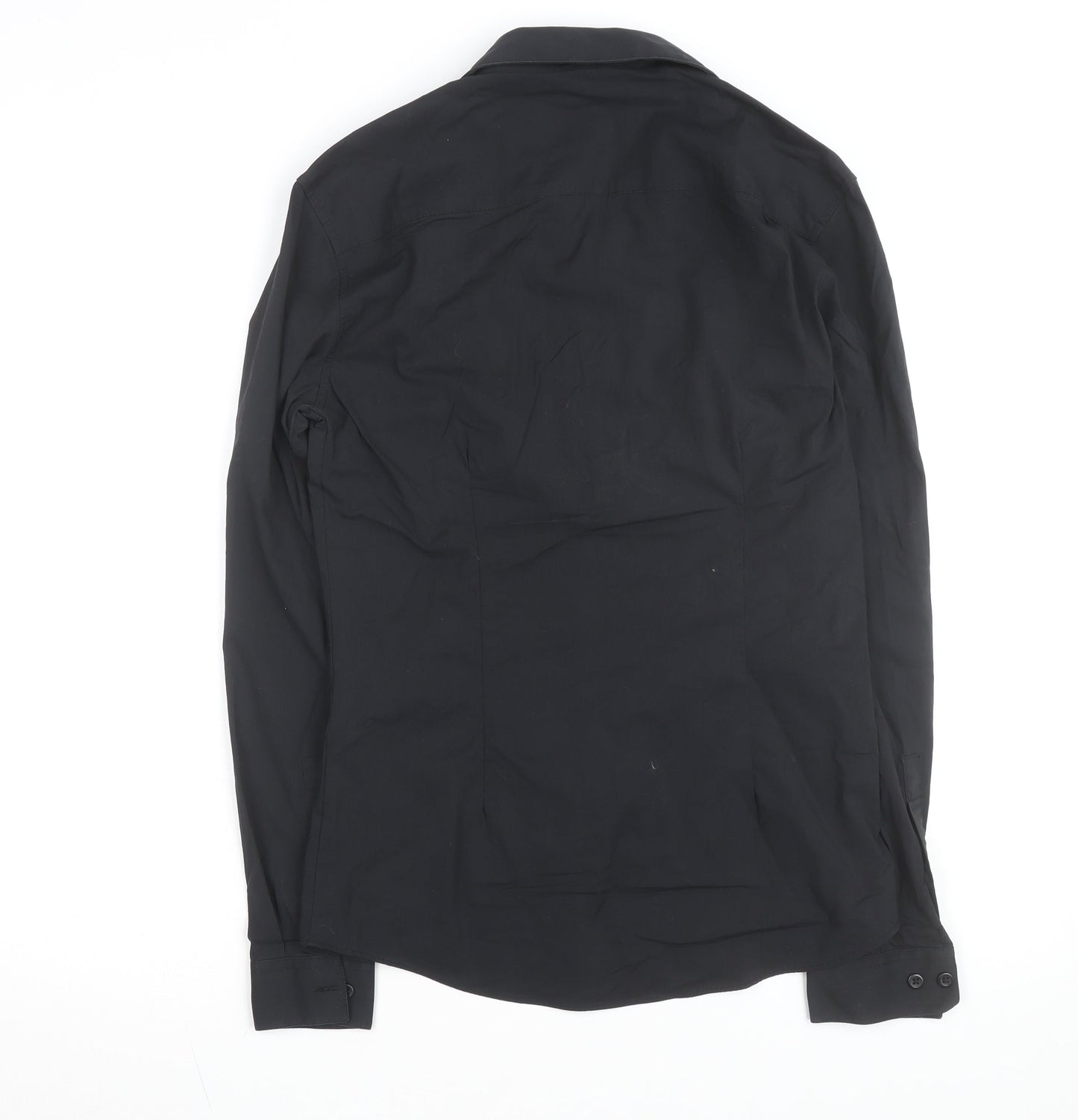 Father Sons Men's Black Slim Fit Stretch Button-Up Shirt S