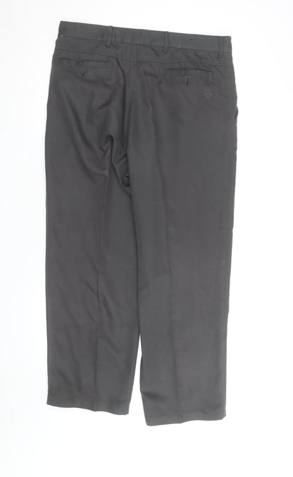 Dunlop Men’s Black 36” Regular Fit Pleated Dress Trousers