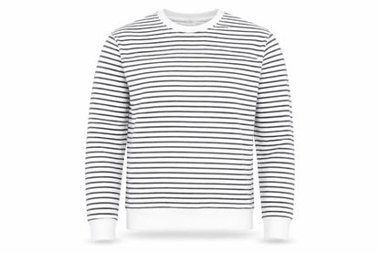 Marks & Spencer Men's White Striped Cotton Long Sleeve Top M