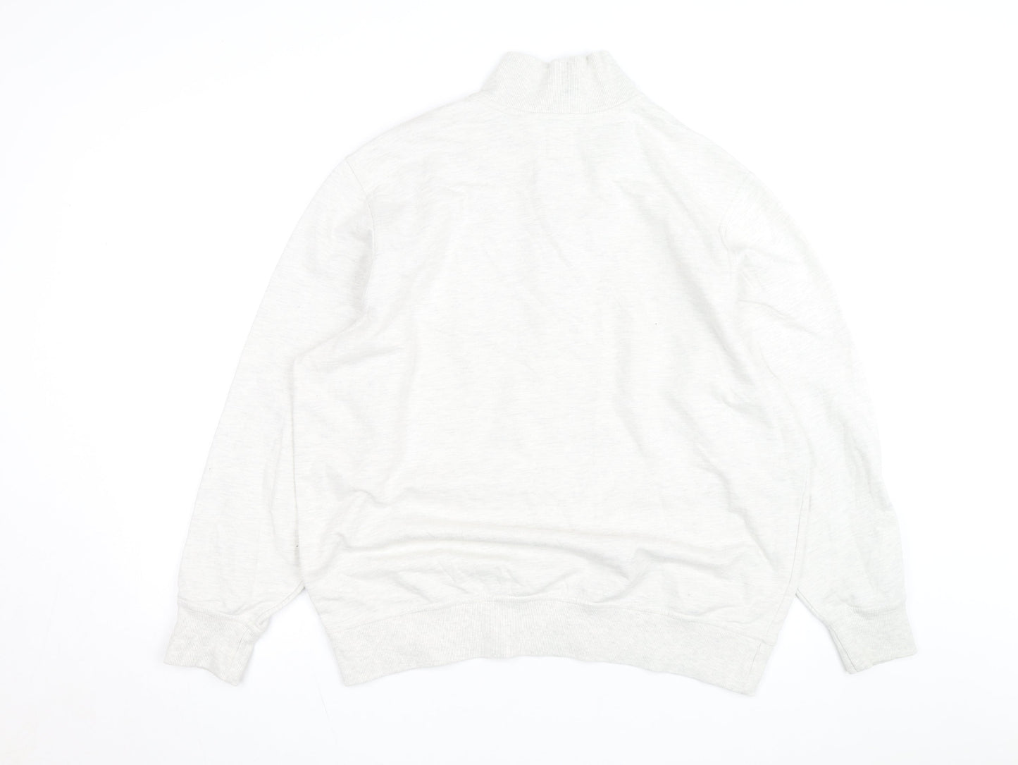 Dockers Men’s Ivory 1/4 Zip High Neck Sweatshirt Size L Regular Fit