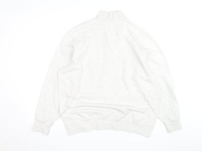 Dockers Men’s Ivory 1/4 Zip High Neck Sweatshirt Size L Regular Fit