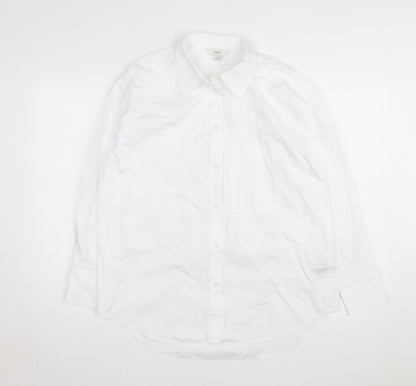 Marks and Spencer Men's White Regular Fit Long Sleeve Cotton Shirt Size 15