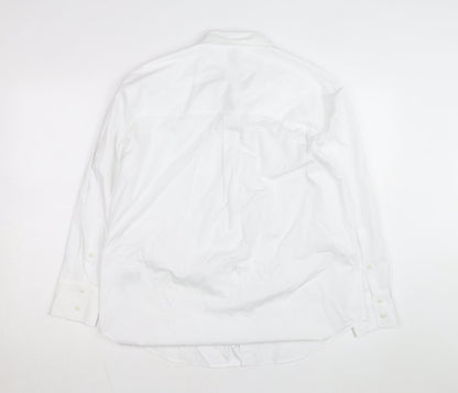 Marks and Spencer Men's White Regular Fit Long Sleeve Cotton Shirt Size 15