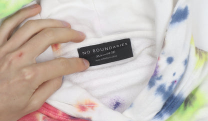 No Boundaries Women’s Multicoloured Tie-Dye Pullover Hoodie XS Cotton