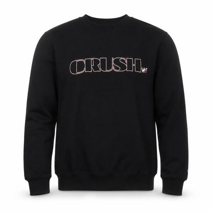 Champion Men's Black Pullover Sweatshirt L Crew Neck Graphic Print