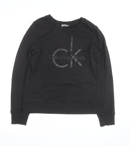Calvin Klein Jeans Men's Black Logo Crew Neck Sweatshirt L