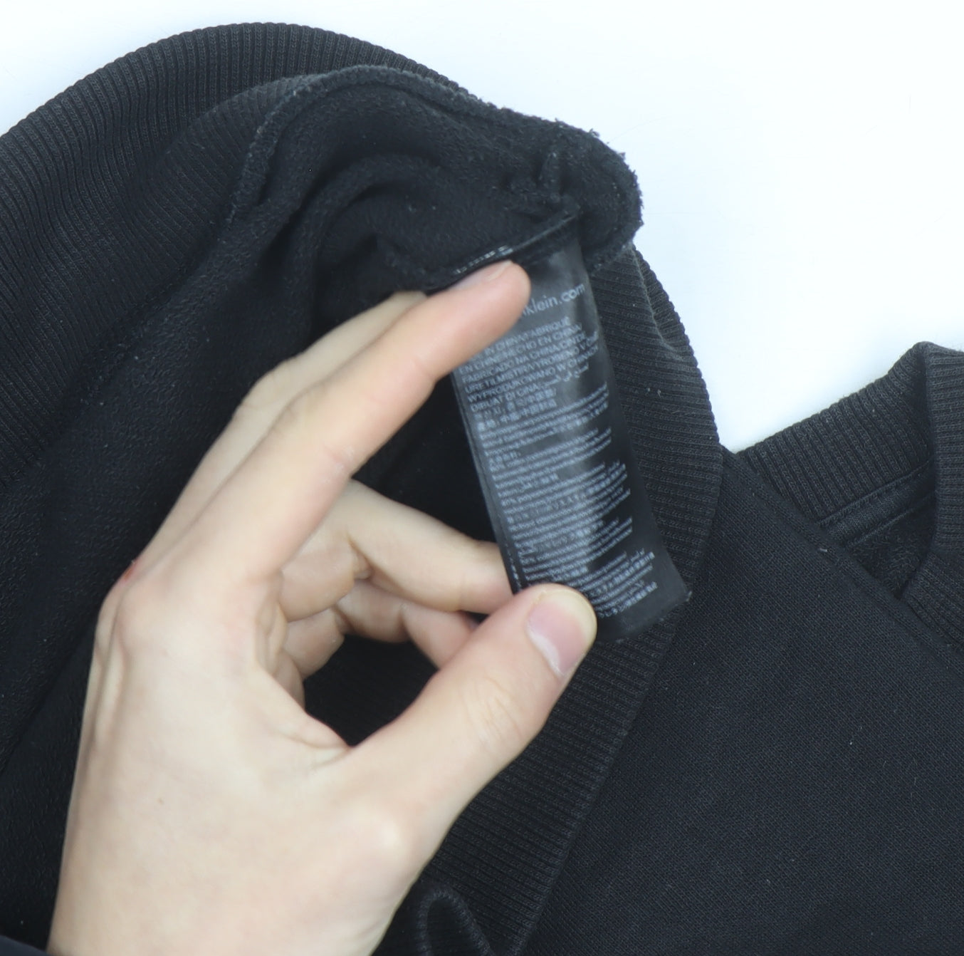 Calvin Klein Jeans Men's Black Logo Crew Neck Sweatshirt L