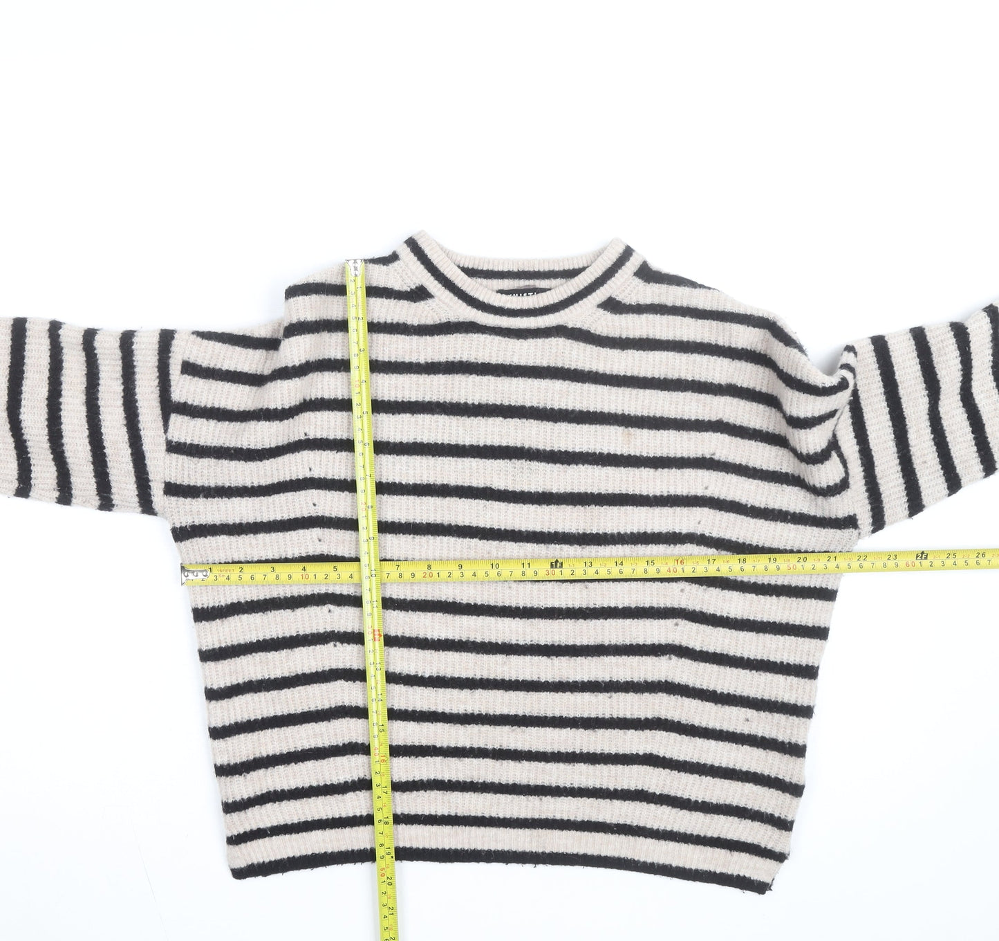 Whistles Women’s Multicoloured Striped Wool Blend Pullover Jumper XS
