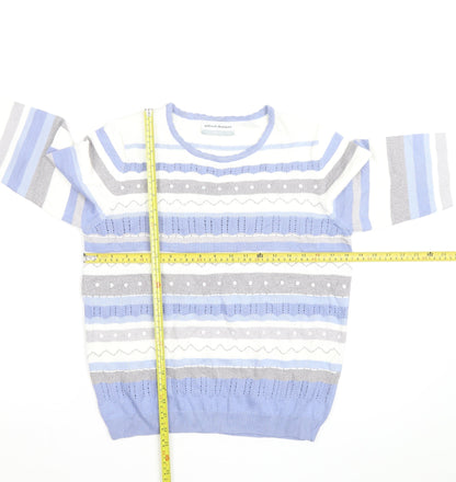 Alfred Dunner Women’s Multicoloured Petite M Striped Pullover Jumper