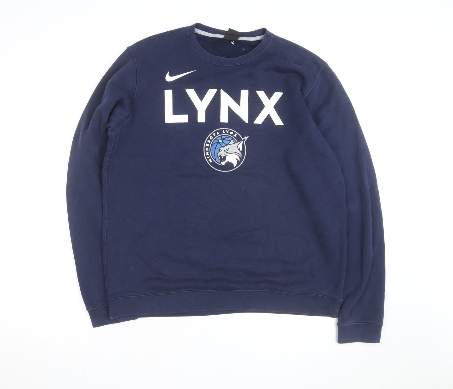 Nike Men's Blue Lynx Crew Neck Sweatshirt Size L Sports Pullover