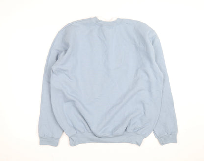 Day Breeze Women’s Blue Rhinestone Crew Neck Pullover Sweatshirt L
