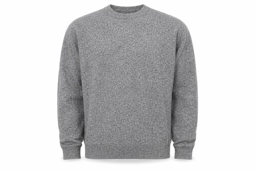 Jantzen Men's Grey V-Neck Acrylic Knit Jumper Size L