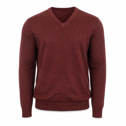 Dockers Men's Red V-Neck Acrylic Jumper Size S Classic Knit