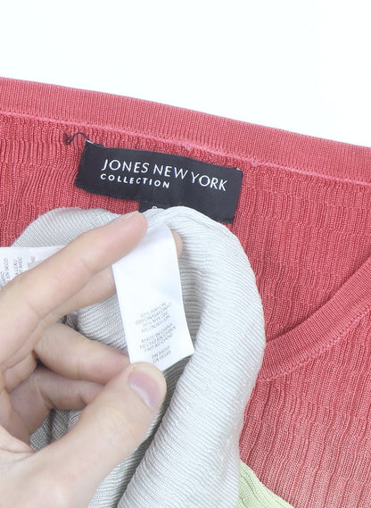 Jones New York Womens Multicoloured Knit T-Shirt Size S