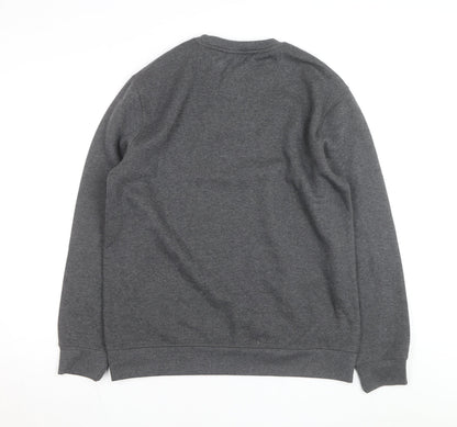 Athletic Works Mens Grey Crew Neck Pullover Sweatshirt M Regular Fleece