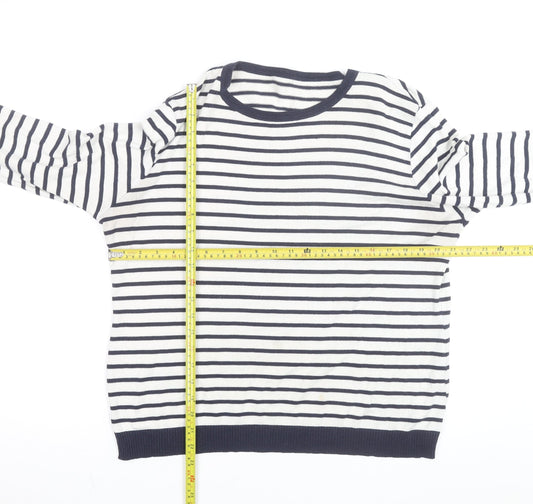 ASOS Women’s Multicoloured Striped Crew Neck Pullover Jumper Size 14