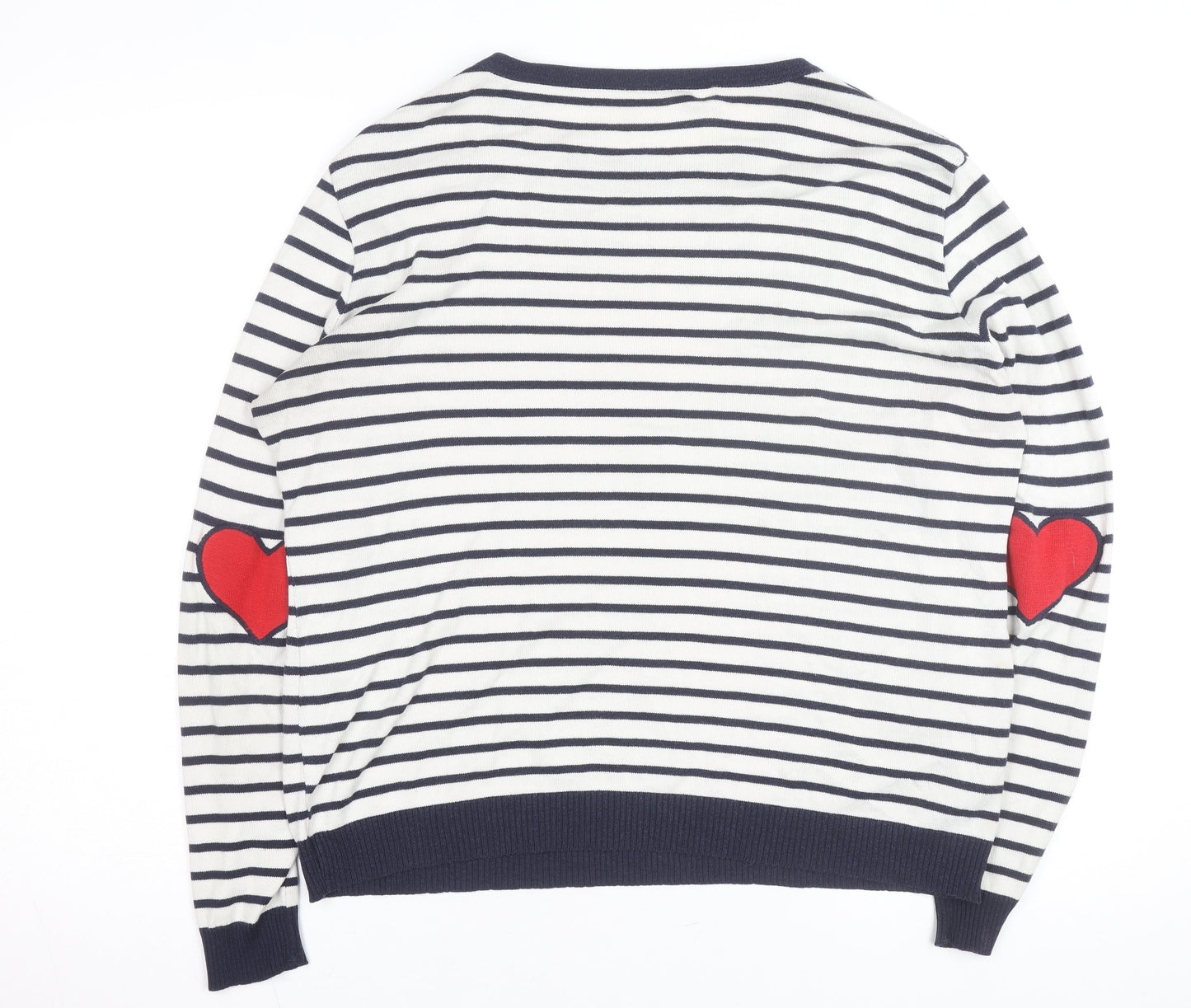 ASOS Women’s Multicoloured Striped Crew Neck Pullover Jumper Size 14