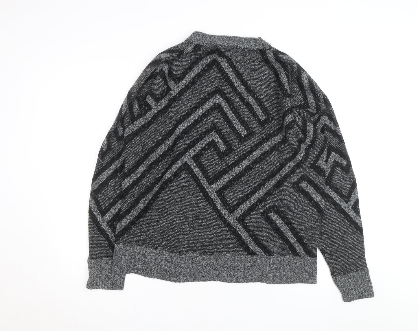 Le Tigre Men’s Grey Geometric 2XL Big Man Pullover Jumper