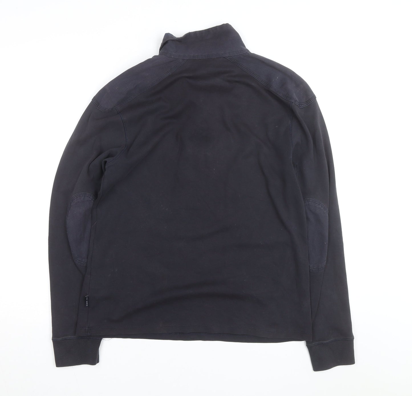 Ted Baker Men's Black Long Sleeve Buckle Collar Cotton Top M