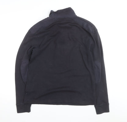 Ted Baker Men's Black Long Sleeve Buckle Collar Cotton Top M