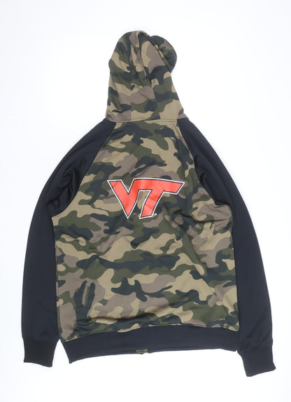Columbia Men’s Green Camouflage Full Zip Hoodie Size L VT Logo