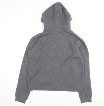 Adidas Men Grey Pullover Hoodie S Graphic Logo Fleece