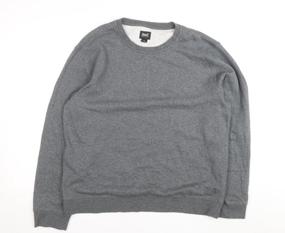 Everlast Men’s Grey XL Fleece Lined Crew Neck Pullover Sweatshirt