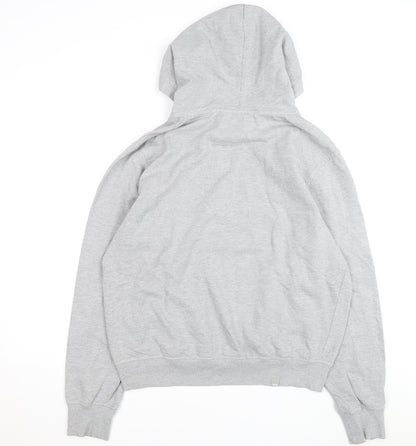 Bench Men's Grey Pullover Hoodie XL Regular Fit Logo Fleece Sweatshirt