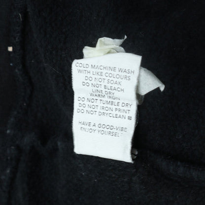 Stussy Men's Black Pullover Logo Hoodie Size M Fleece