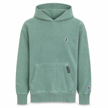 Champion Mens Green Pullover Hoodie Small Cotton Blend Sweatshirt