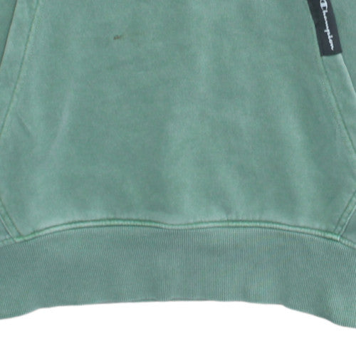 Champion Mens Green Pullover Hoodie Small Cotton Blend Sweatshirt