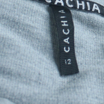 Cachia Women's Grey Crew Neck Short Sleeve Basic T-Shirt Size 12