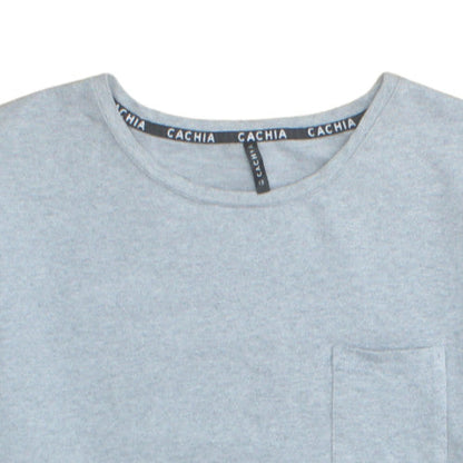 Cachia Women's Grey Crew Neck Short Sleeve Basic T-Shirt Size 12