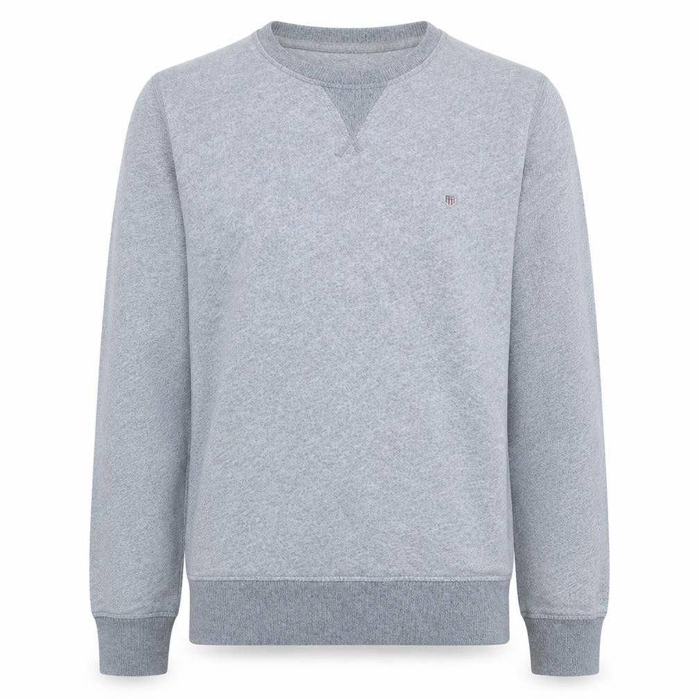 GANT Men's Grey Crew Neck Pullover Sweatshirt M Regular Fit