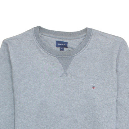 GANT Men's Grey Crew Neck Pullover Sweatshirt M Regular Fit