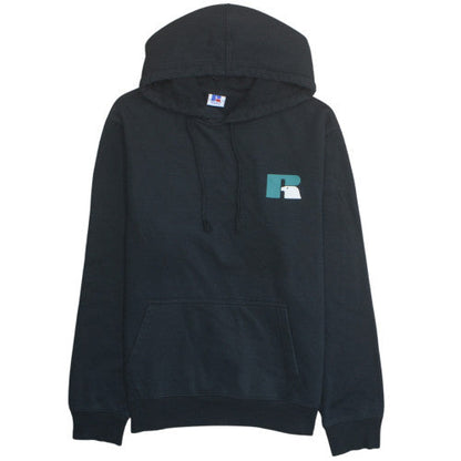 Russell Athletic Men's Black Pullover Hoodie L Fleece Sweatshirt