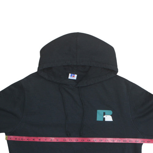 Russell Athletic Men's Black Pullover Hoodie L Fleece Sweatshirt