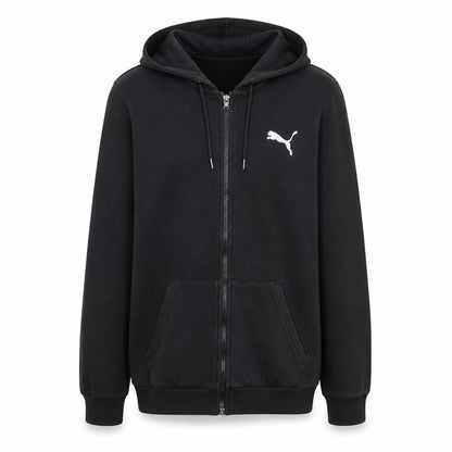 Puma Men's Black Full Zip Hoodie Size S Regular Fit Cotton Blend