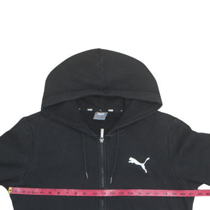 Puma Men's Black Full Zip Hoodie Size S Regular Fit Cotton Blend