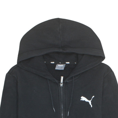 Puma Men's Black Full Zip Hoodie Size S Regular Fit Cotton Blend