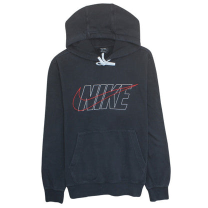 Nike Men's Black Pullover Hoodie M Sports Logo Fleece Sweatshirt