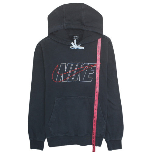Nike Men's Black Pullover Hoodie M Sports Logo Fleece Sweatshirt
