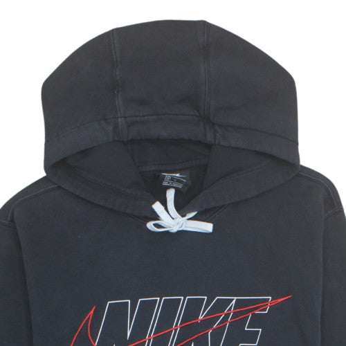 Nike Men's Black Pullover Hoodie M Sports Logo Fleece Sweatshirt
