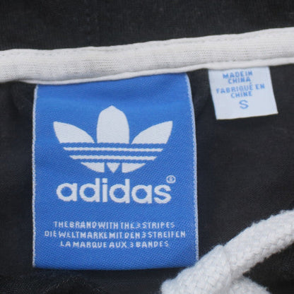 Adidas Mens Black Full Zip Hoodie S Cotton Blend Sportswear