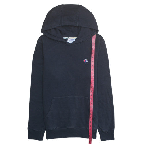 Champion Men's Black Pullover Hoodie Size S Classic Fleece Sweatshirt