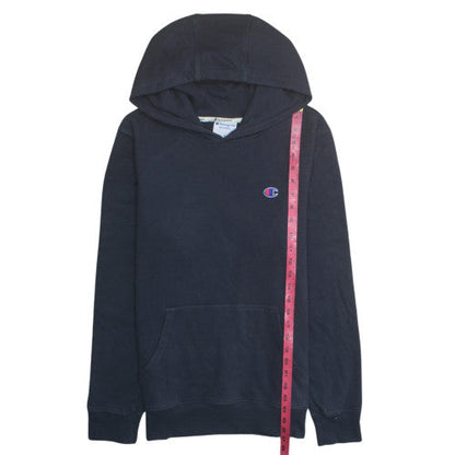 Champion Men's Black Pullover Hoodie Size S Classic Fleece Sweatshirt
