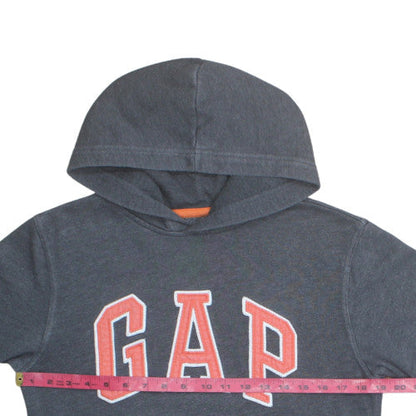 GAP Kids Boys Blue Pullover Hoodie XL (12-13 Years) Logo Front Cotton Blend