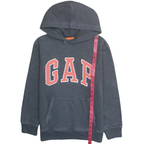 GAP Kids Boys Blue Pullover Hoodie XL (12-13 Years) Logo Front Cotton Blend