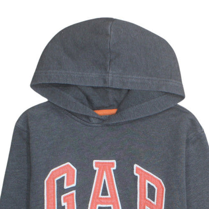 GAP Kids Boys Blue Pullover Hoodie XL (12-13 Years) Logo Front Cotton Blend